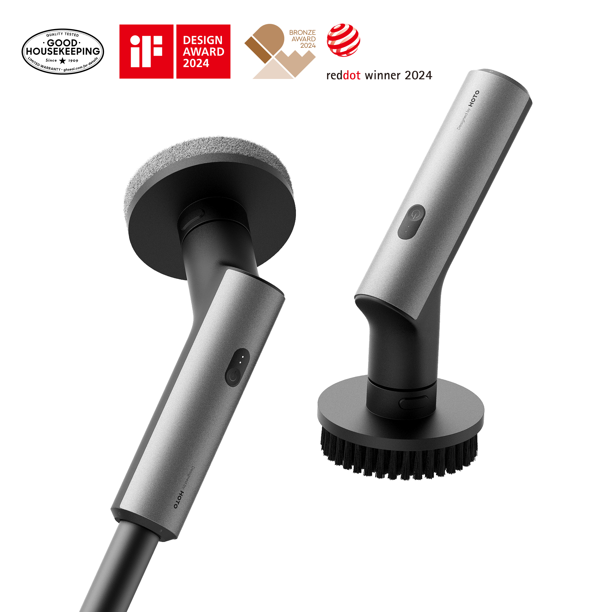 【新品】HOTO　電動スピンスクラバー　掃除セット HOTO Electric Spin Scrubber | Powerful Cordless Home Cleaning Tool