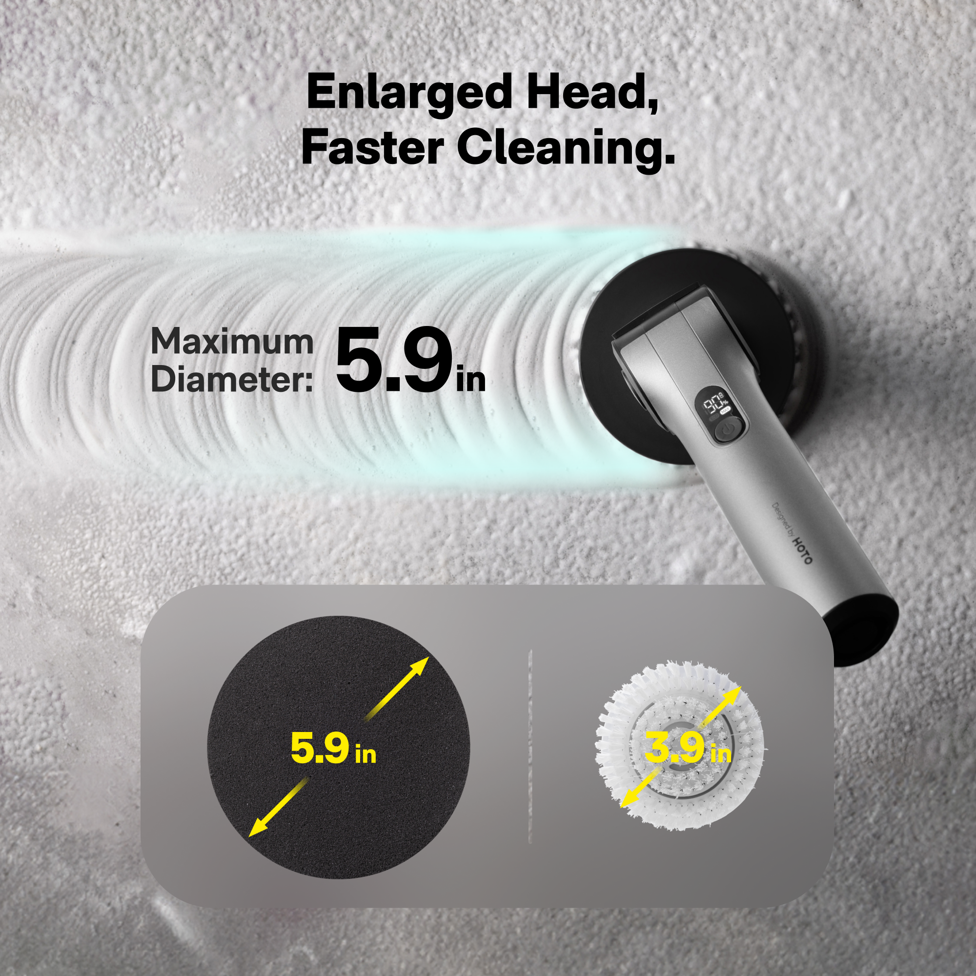 HOTO HOTO Flexi™ Cordless Spin Scrubber