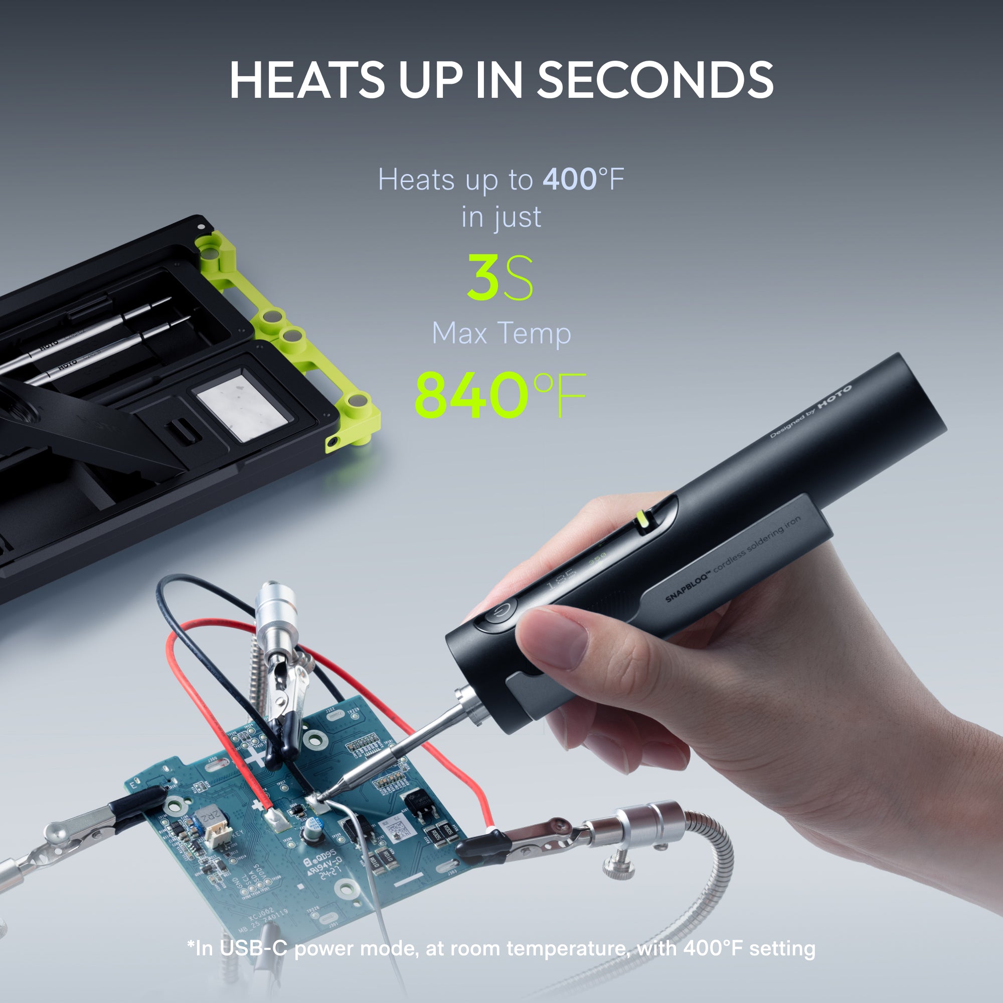 SNAPBLOQ™ I-A06 Cordlless Soldering Iron Set