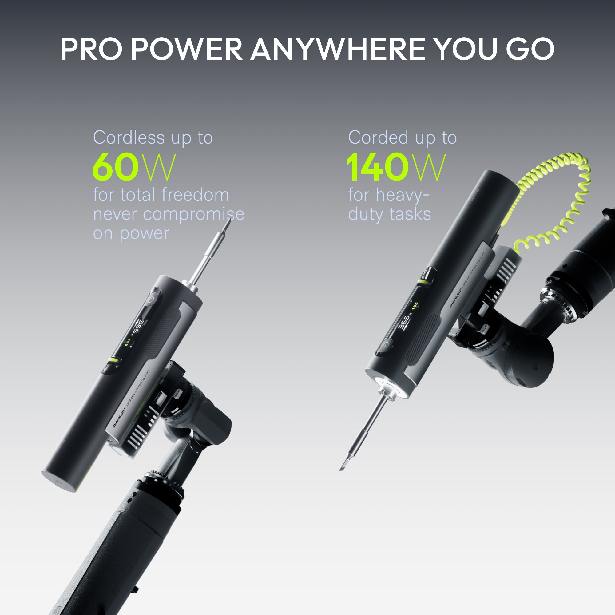 SNAPBLOQ™ I-A06 Cordlless Soldering Iron Set