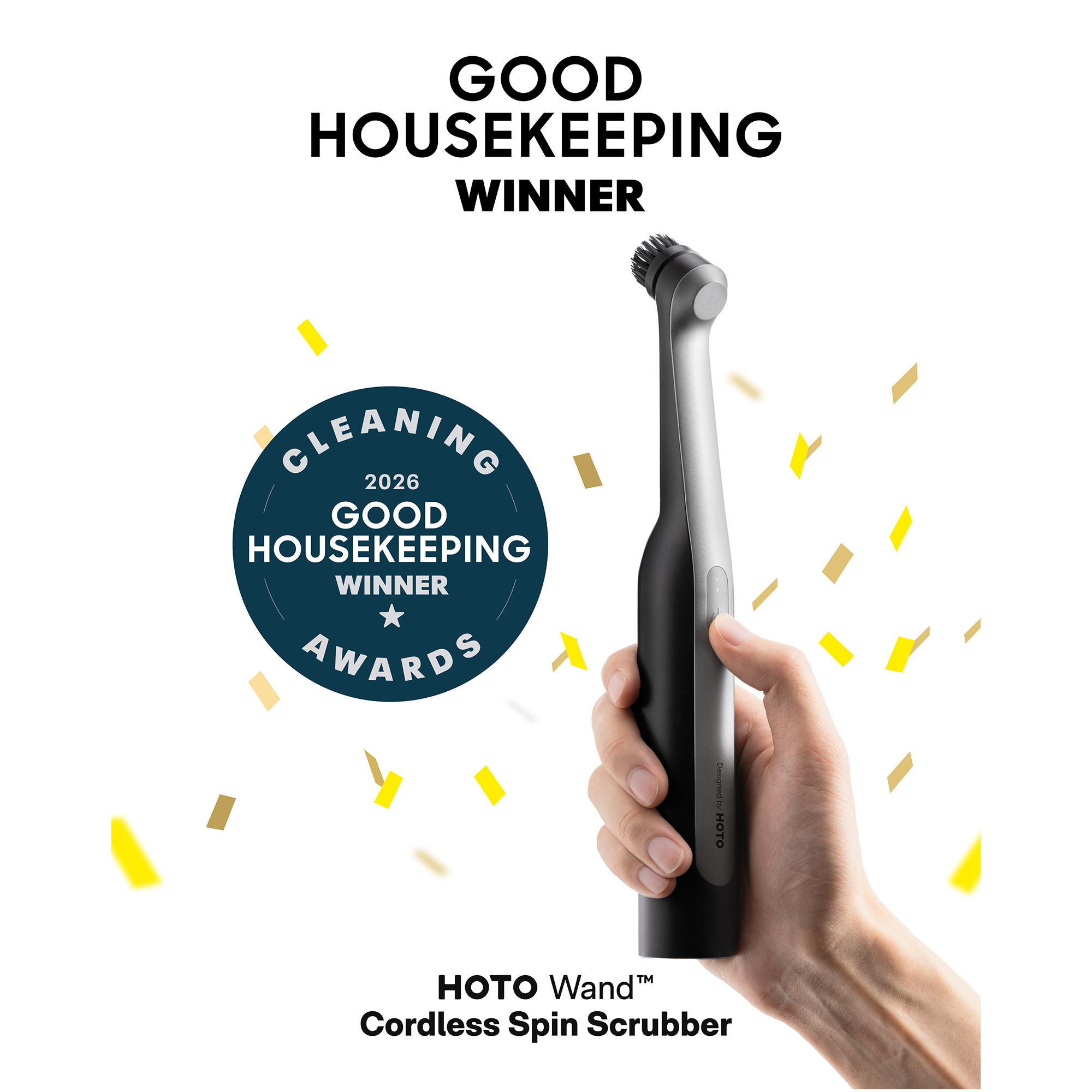 HOTO Wand™ Cordless Spin Scrubber