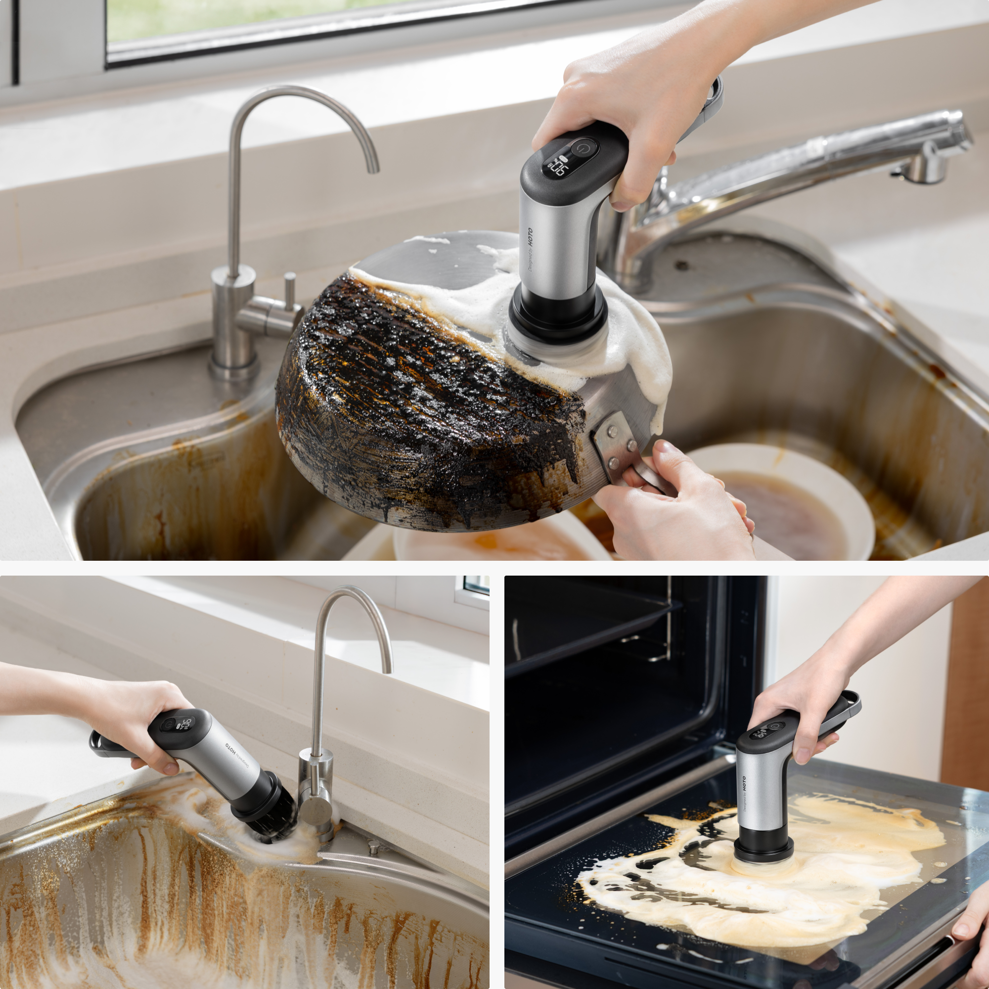 HOTO HOTO Grip™ Cordless Spin Scrubber