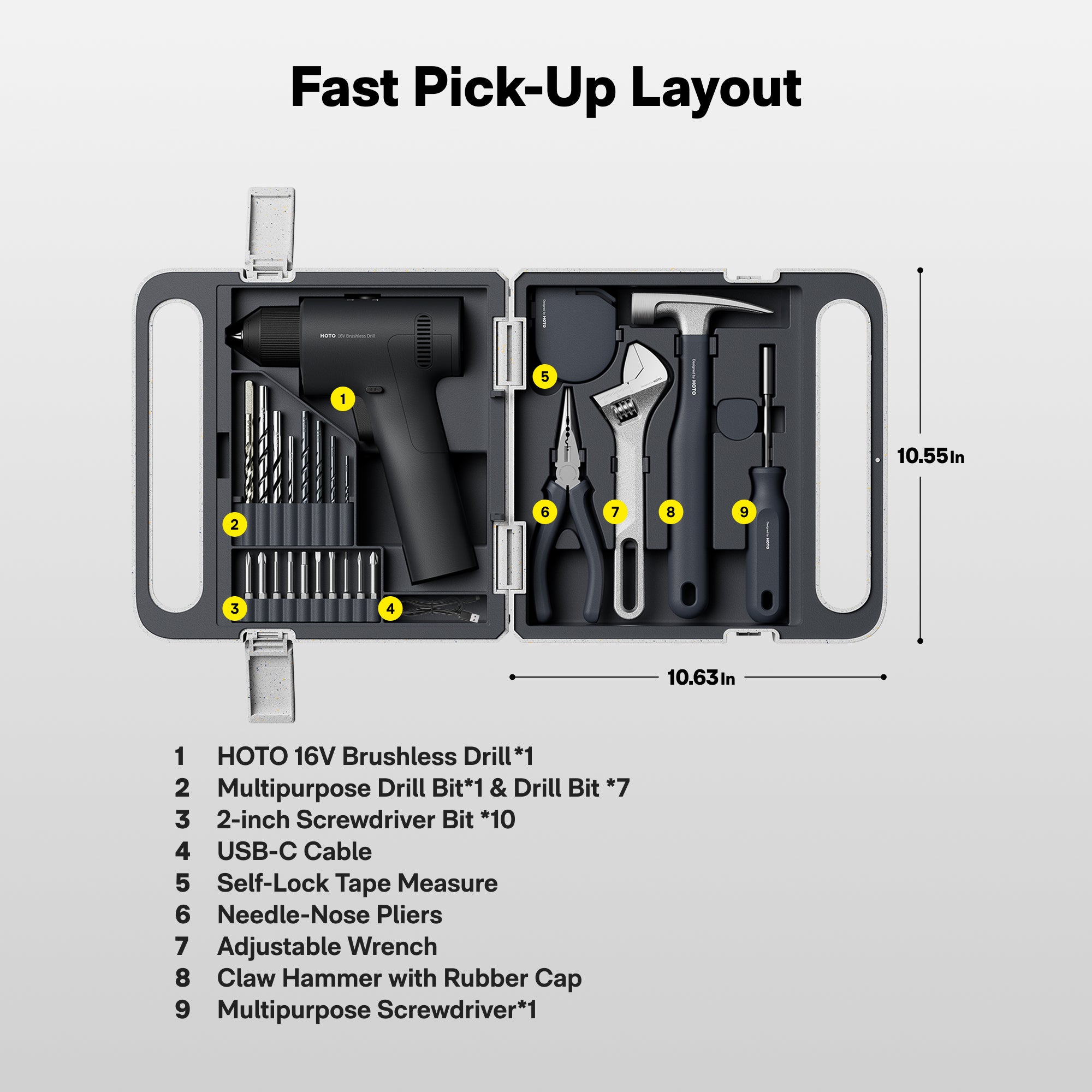 16V Brushless Drill Tool Kit