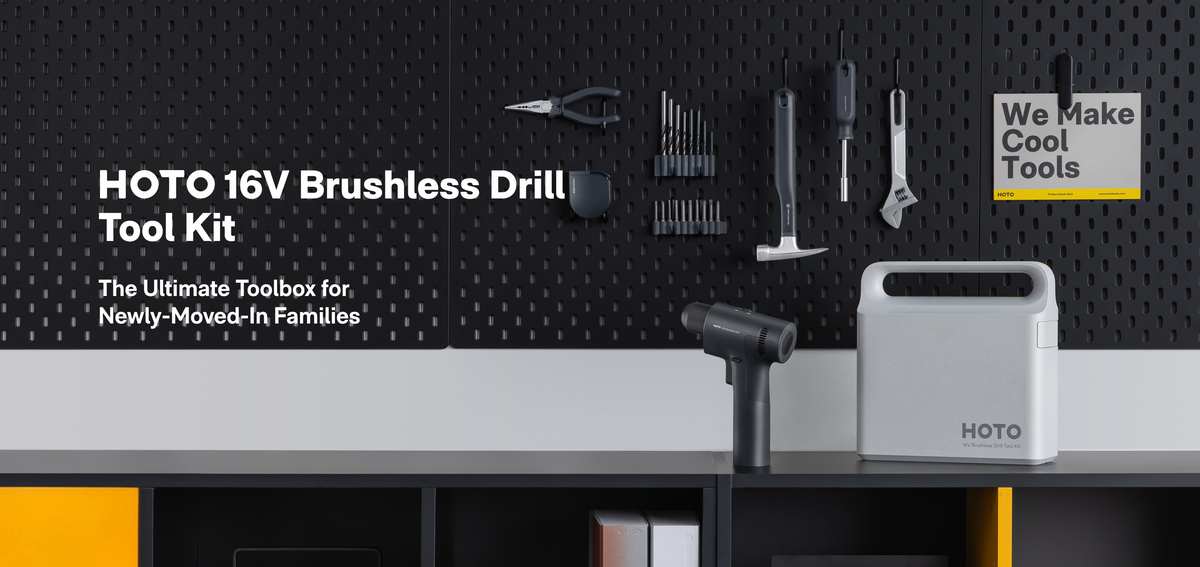HOTO 16V Brushless Drill Tool Kit