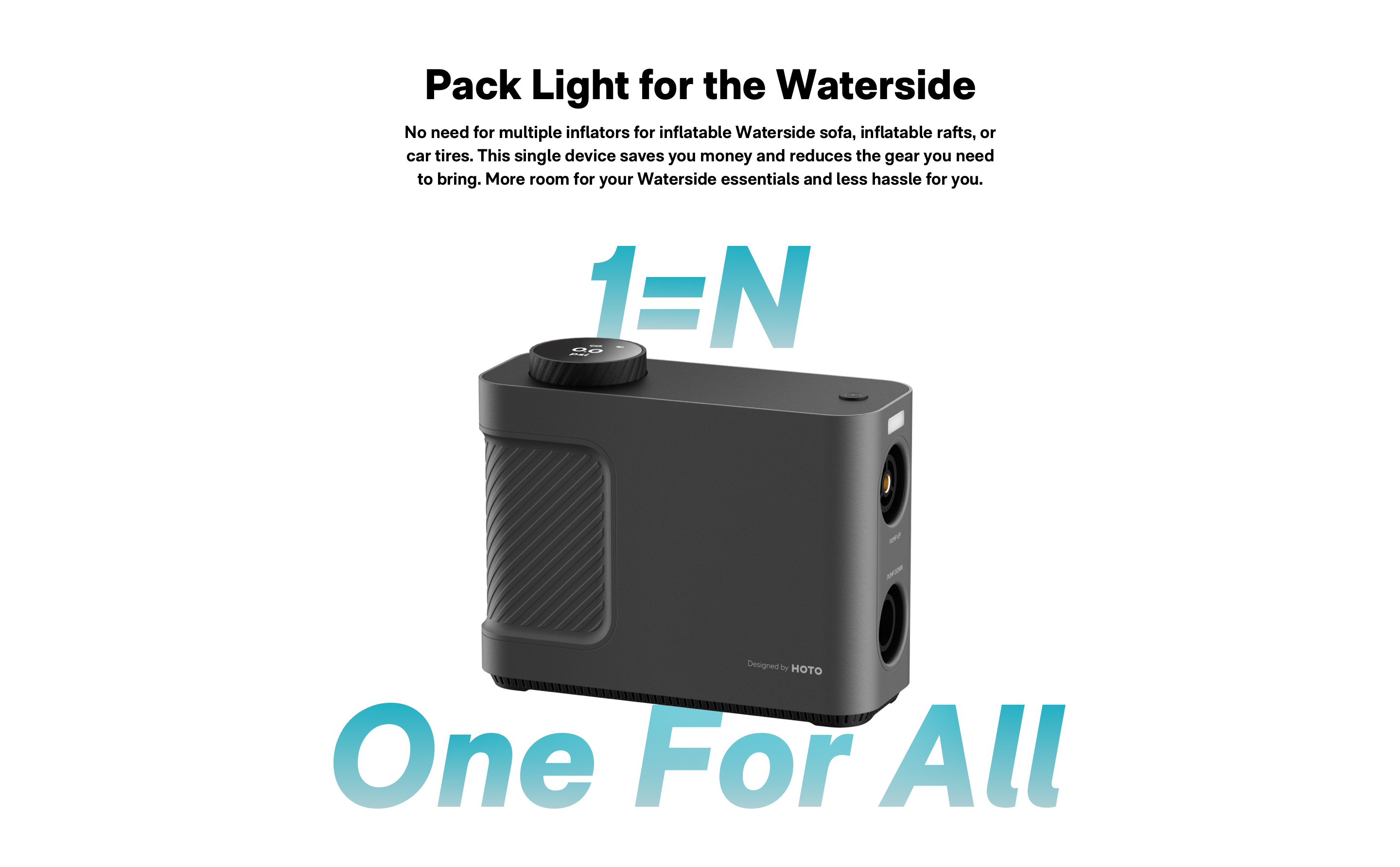 3 in 1 Air pump master: Pack Light or the Waterside