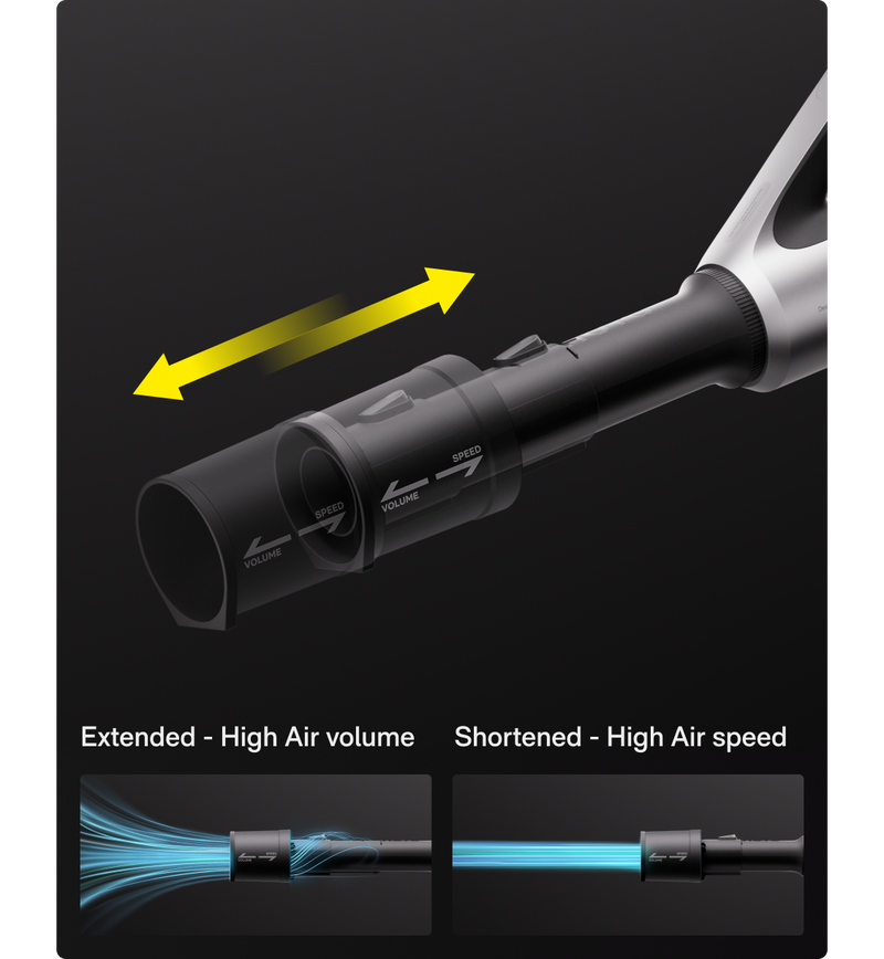 Portable HOTO 20V leaf blower Retractable Siphon Tube
