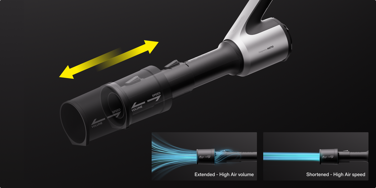 Portable HOTO 20V leaf blower Retractable Siphon Tube