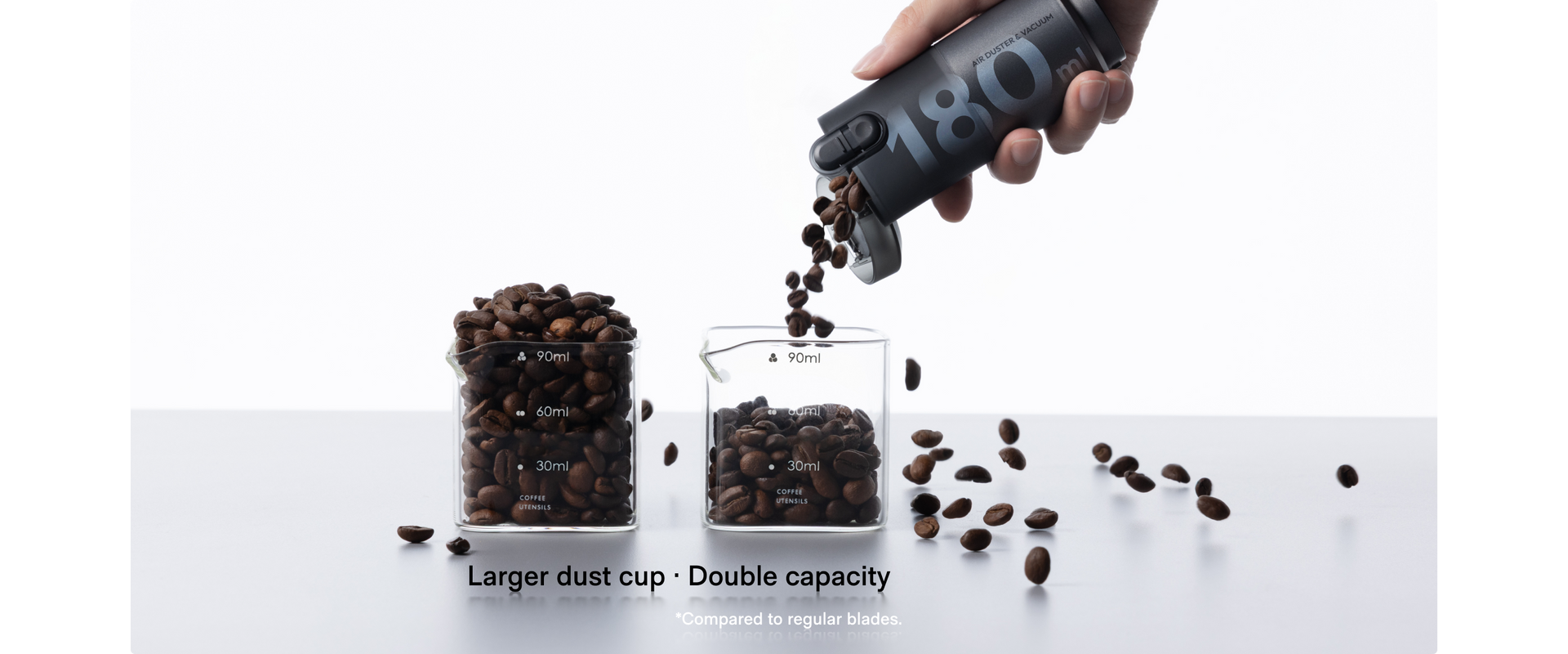 180 ml dust cup capacity