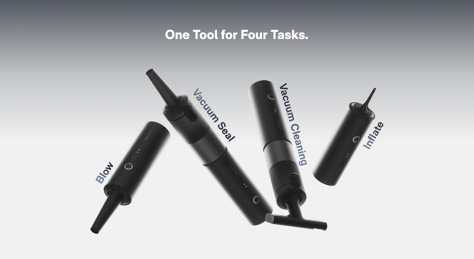 Vacuuming blowing inflating and vacuum sealing functions