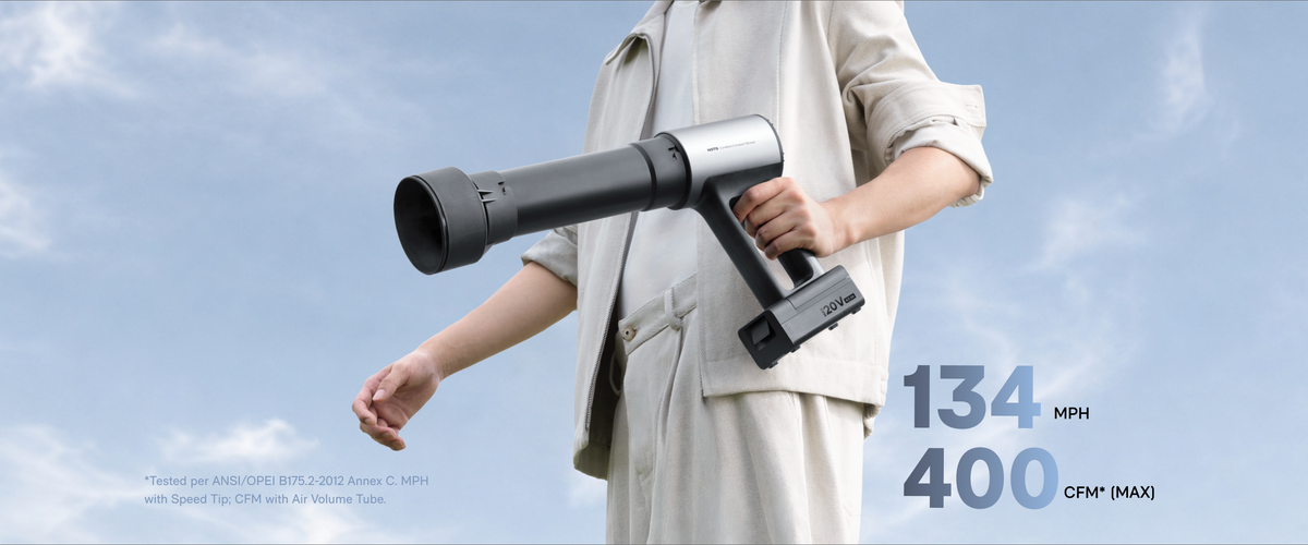 POWERFUL AIRFLOWFOR EVERY CLEANUP Clear leaves, dust, water, and debriswith focused airflow.