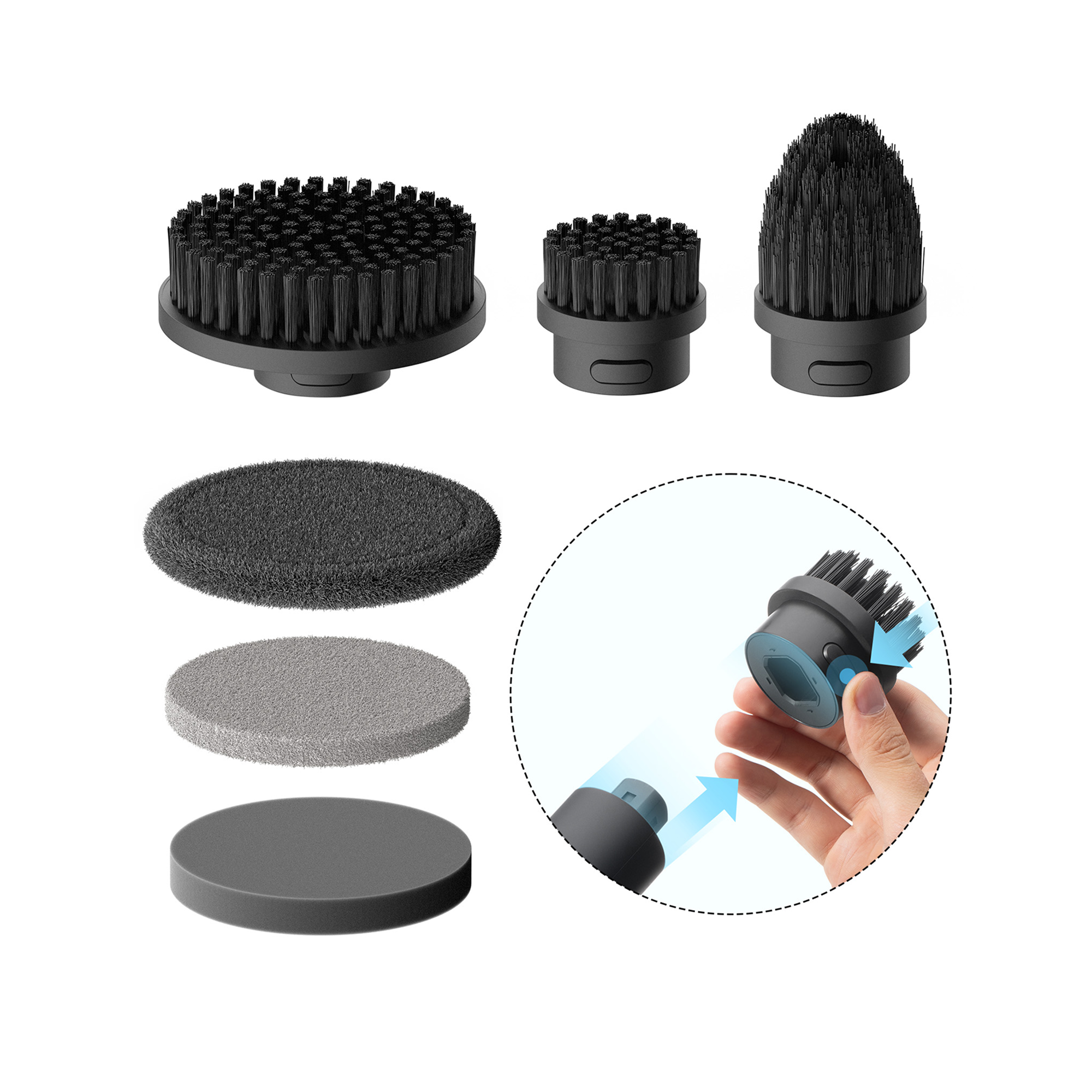 HOTO Electric Spin Scrubber Replacement Accessories