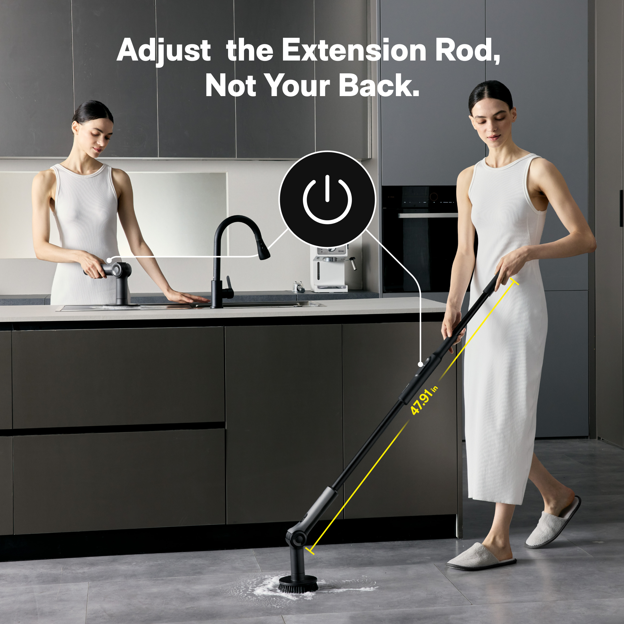 HOTO HOTO Flexi™ Cordless Spin Scrubber