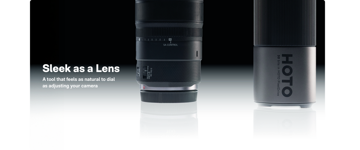 Close-up of the refined cylindrical HOTO PixelDrive body