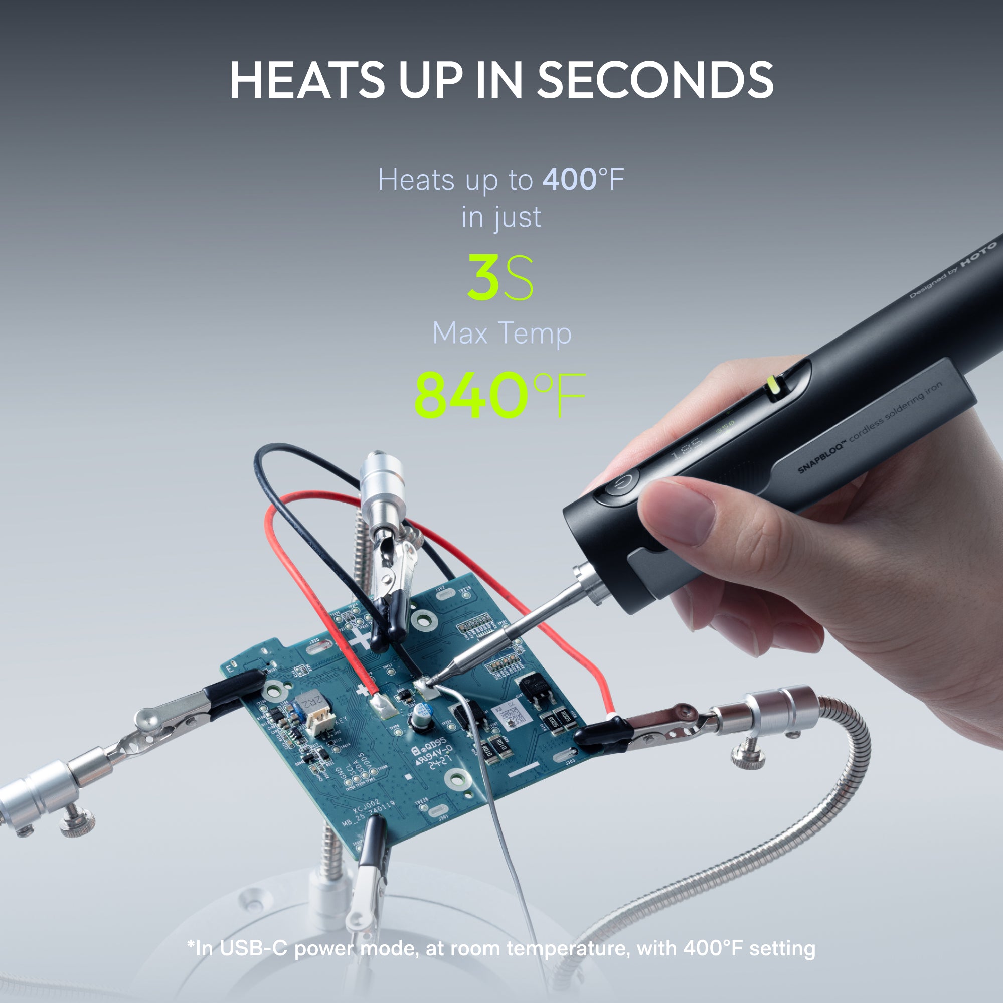 HOTO SNAPBLOQ™ Cordless Soldering Iron