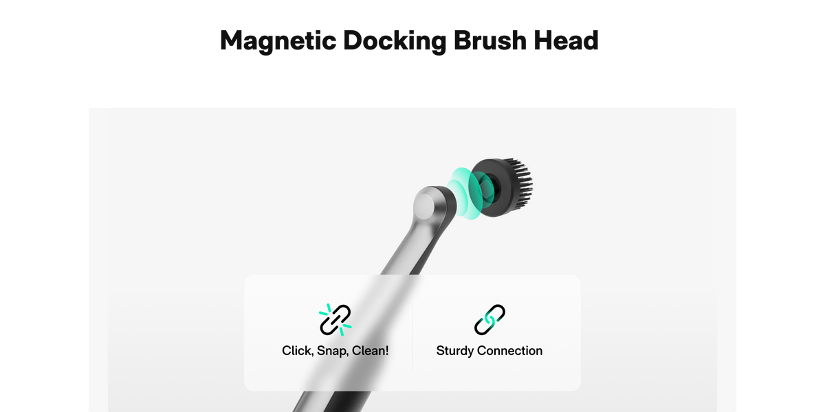 HOTO Wand magnetic docking brush head connection