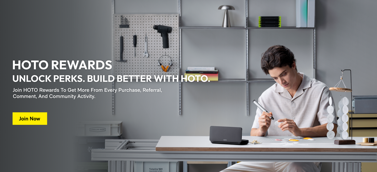HOTO Rewards. Unlock perks. Build better with HOTO. Join HOTO Rewards to get more from every purchase, referral, comment, and community activity. Join now.